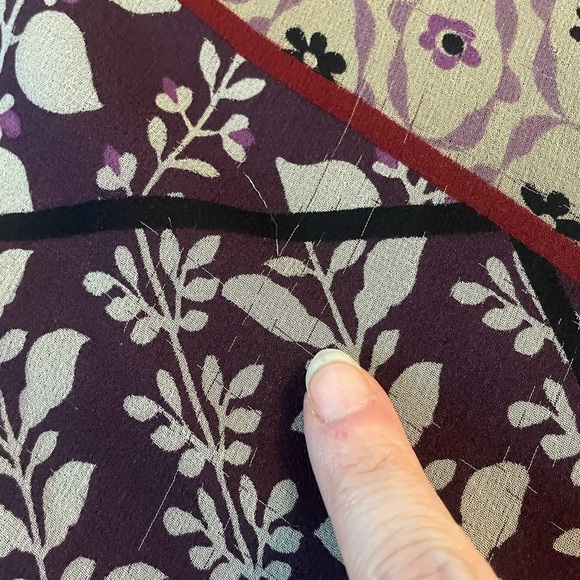 Sunny Leigh Silk Y2K Purple Floral Slip Skirt 2X Fairycore Fae Forest Nymph Boho - Picture 6 of 8